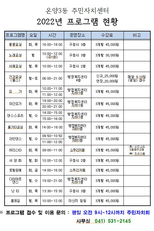 온양3동 주민자치센터 프로그램(라인댄스 교실) 1