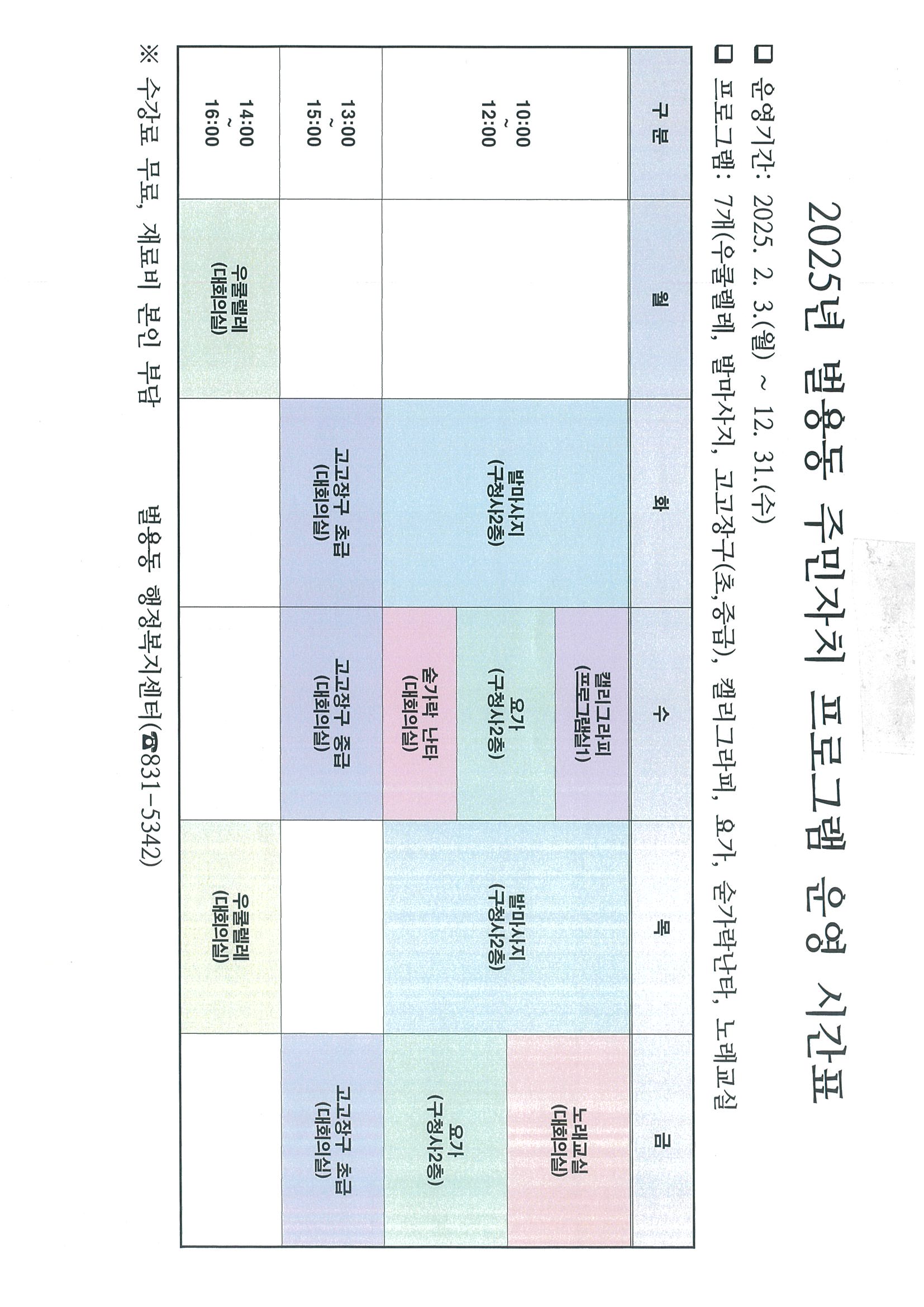 벌용동 주민자치센터 프로그램(숟가락 난타) 1