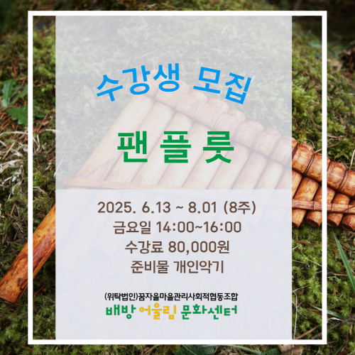 배방어울림문화센터 팬플룻 1