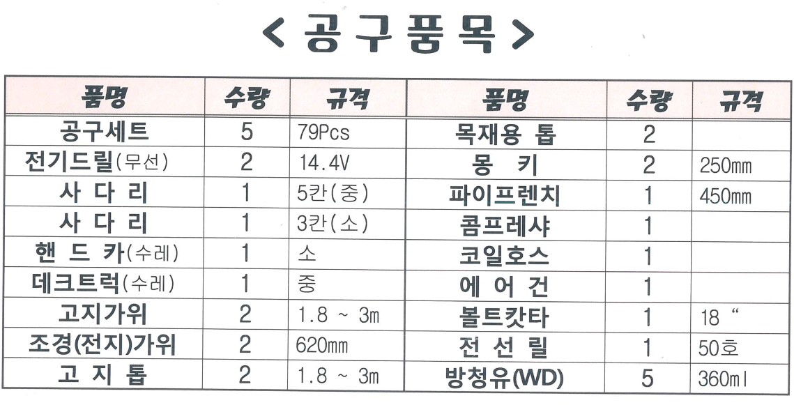 감삼동 생활공구 대여 3