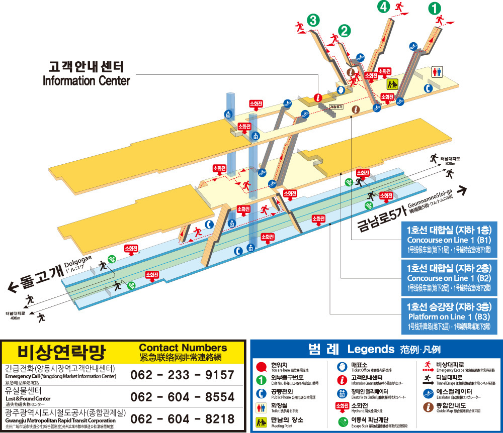 광주교통공사 양동시장역 지하 1층 대합실(일시임대) 1