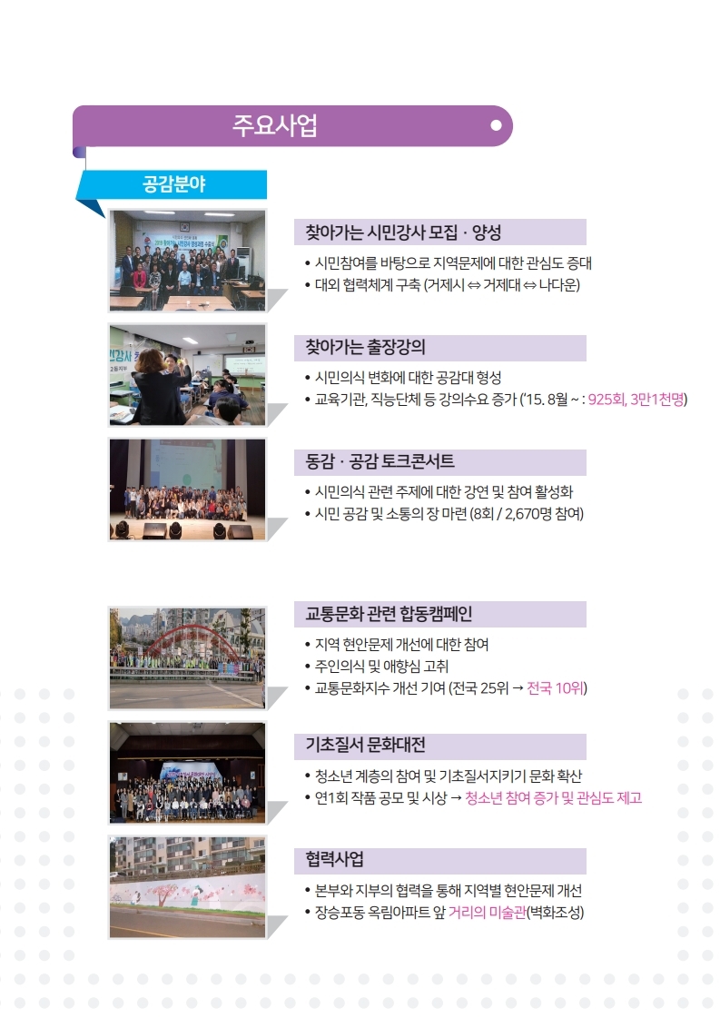 거제시 나부터 다함께 시민운동본부 산하  찾아가는 시민강사 무료 강의 3